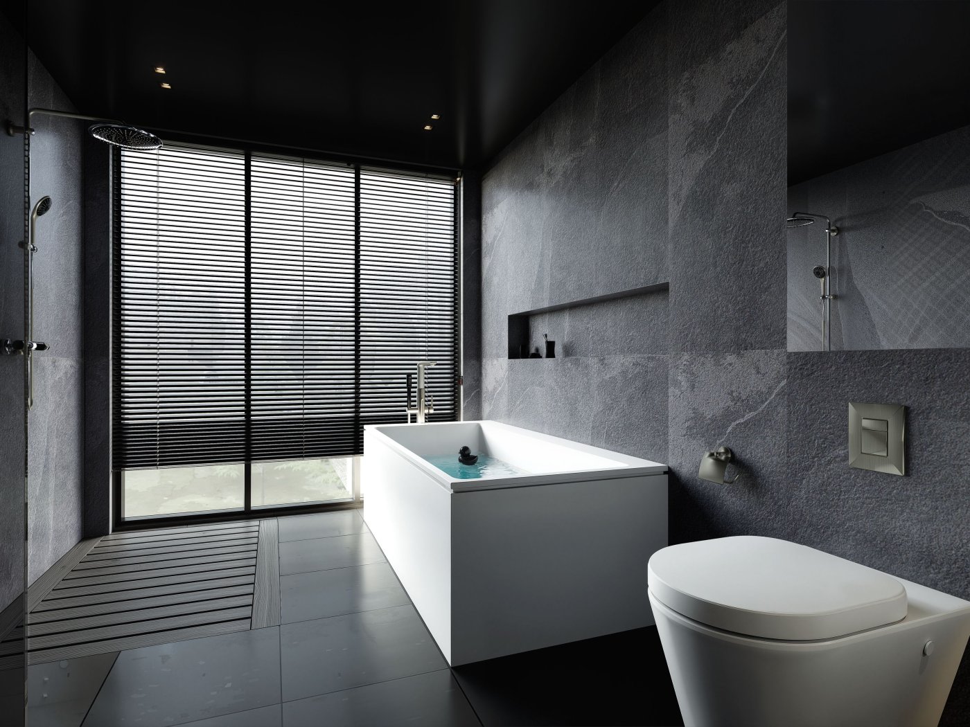 Komplettsanierung eines modernen Badezimmers mit bodengleicher Walk-In Dusche in Mönchengladbach.